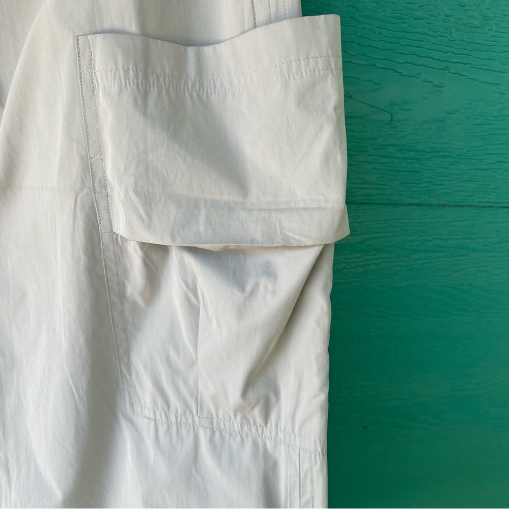 LUCCA LIGHTWEIGHT PERFORMANCE COTTON POLY CARGO MAXI SKIRT KHAKI SIZE MEDIUM NWT - Picture 7 of 10